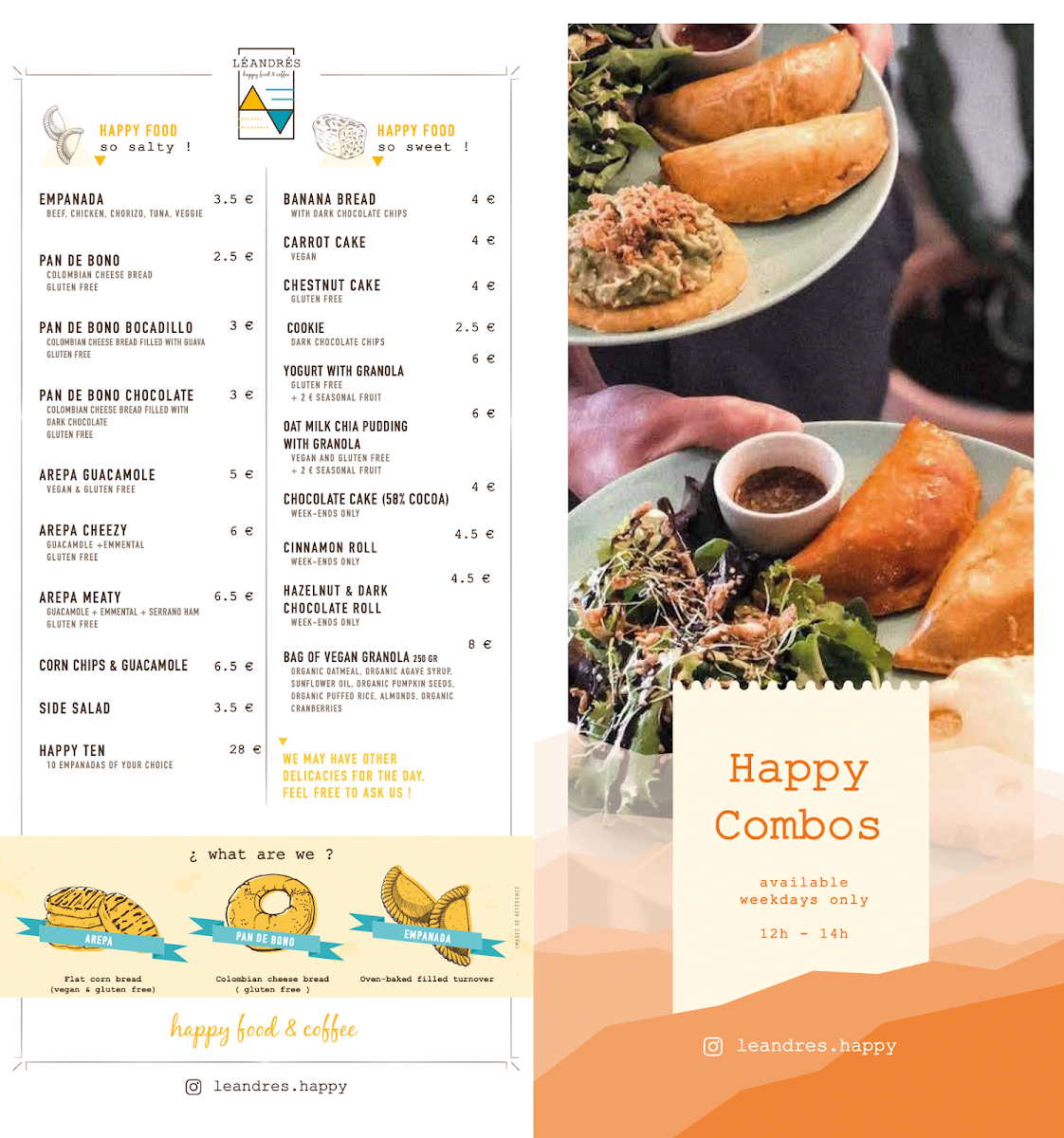 Menu Léandrés Happy Food & Coffee Roaster-1